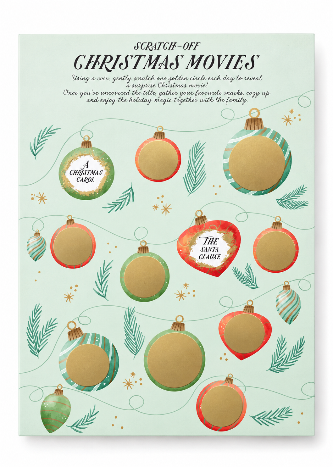 Christmas Movies Scratch Poster